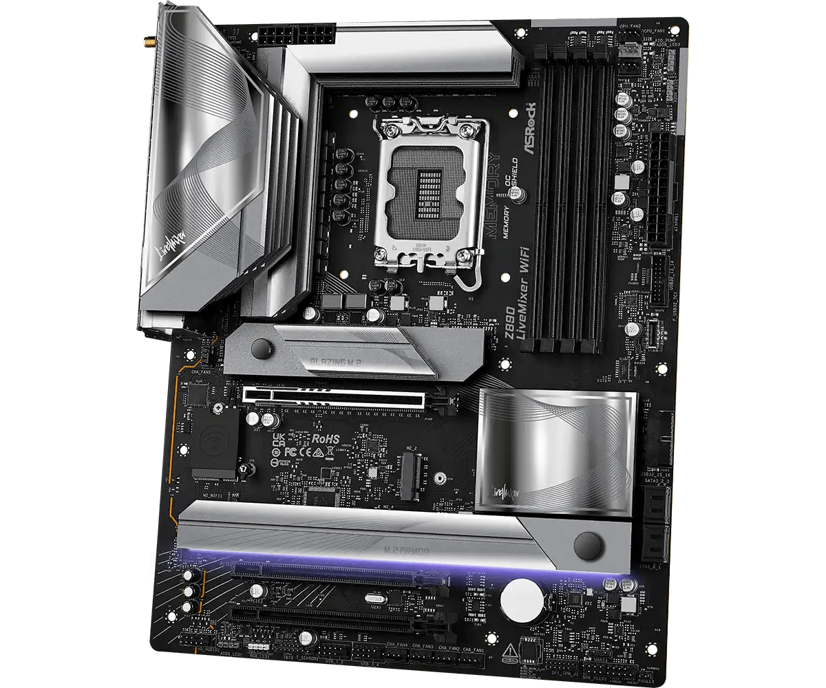 ASRock Z890 LiveMixer WiFi Motherboard | 90 - MXBPE0 - A0UAYZ - Vektra Computers LLC ASRock Z890 LiveMixer WiFi Motherboard | 90 - MXBPE0 - A0UAYZ - Vektra Computers LLC